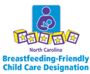 North Carolina Breastfeeding-Friendly Child Care Designation - 5 stars Awardee Logo